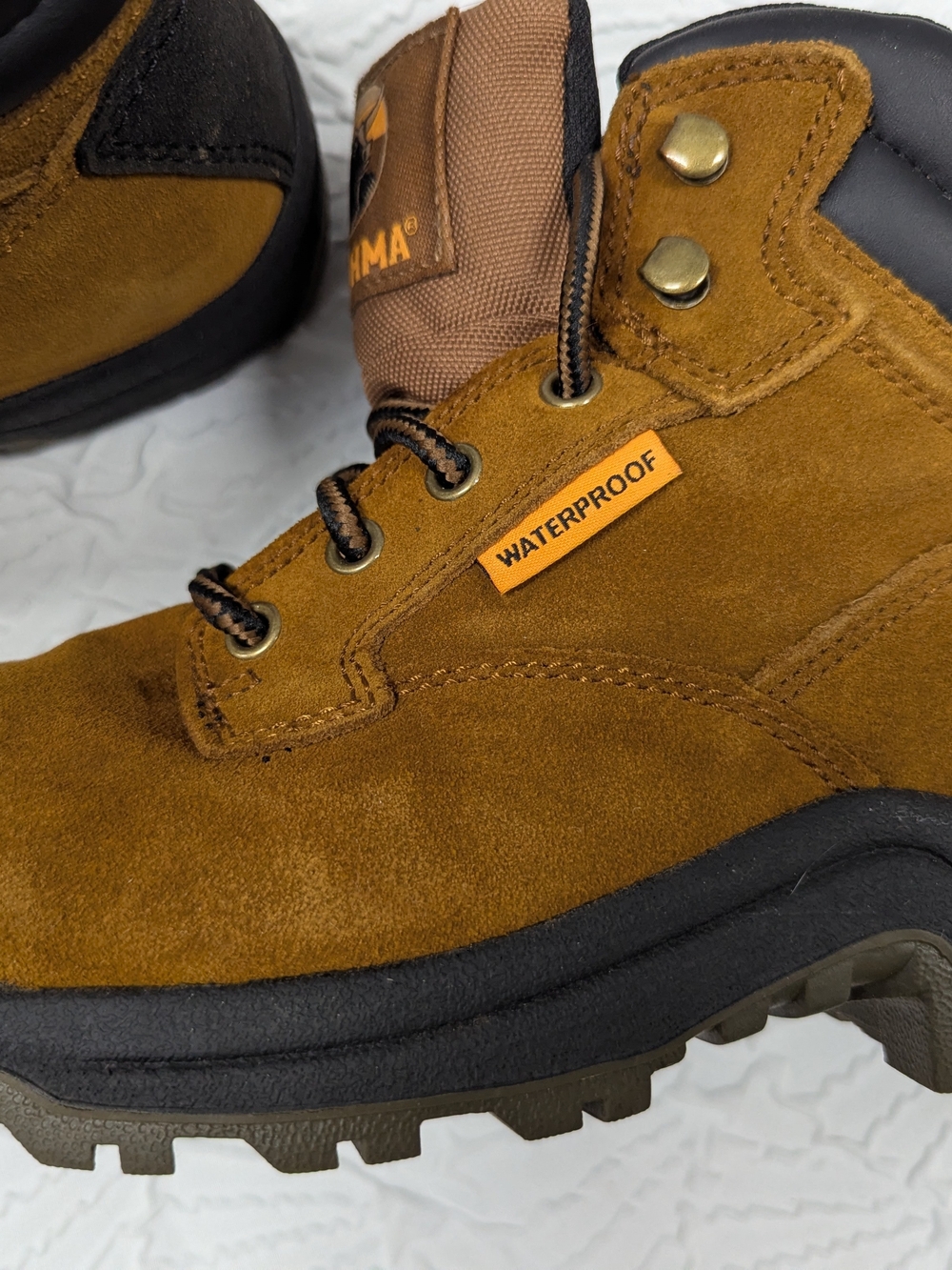 Waterproof Women's Suede Hiking Boot/Work Boot - Brown
